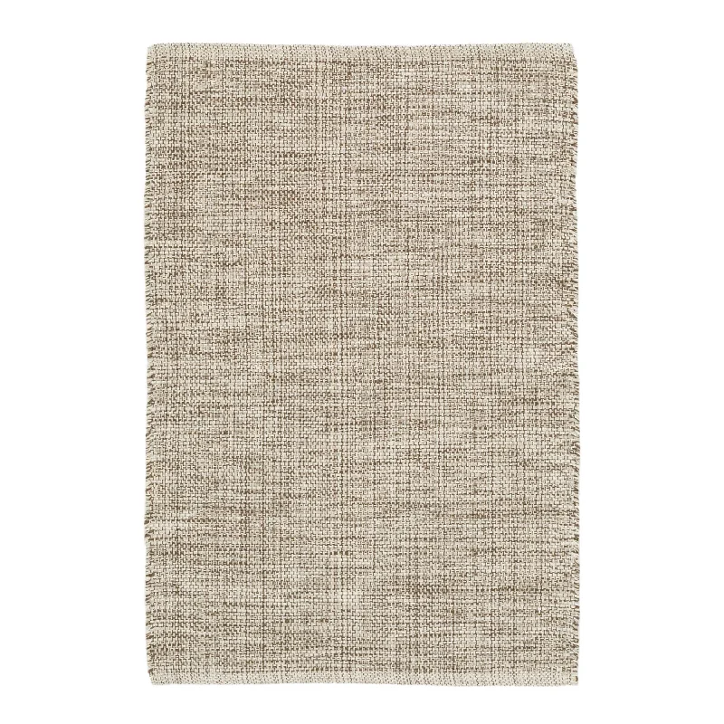 Marled Brown Handwoven Cotton Rug