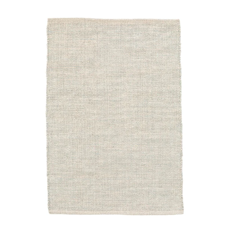 Marled Light Blue Handwoven Cotton Rug