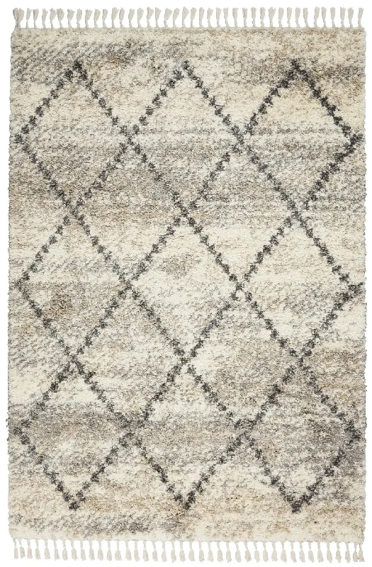 Oslo Shag OSL01 Ivory/Grey Rug