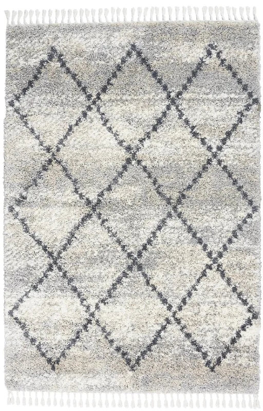 Oslo Shag OSL01 Silver Grey Rug