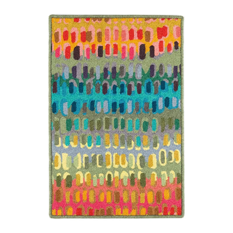 Paint Chip Multi Hand Micro Hooked Wool Custom Rug