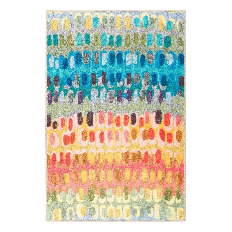 Paint Chip Multi Machine Washable Rug