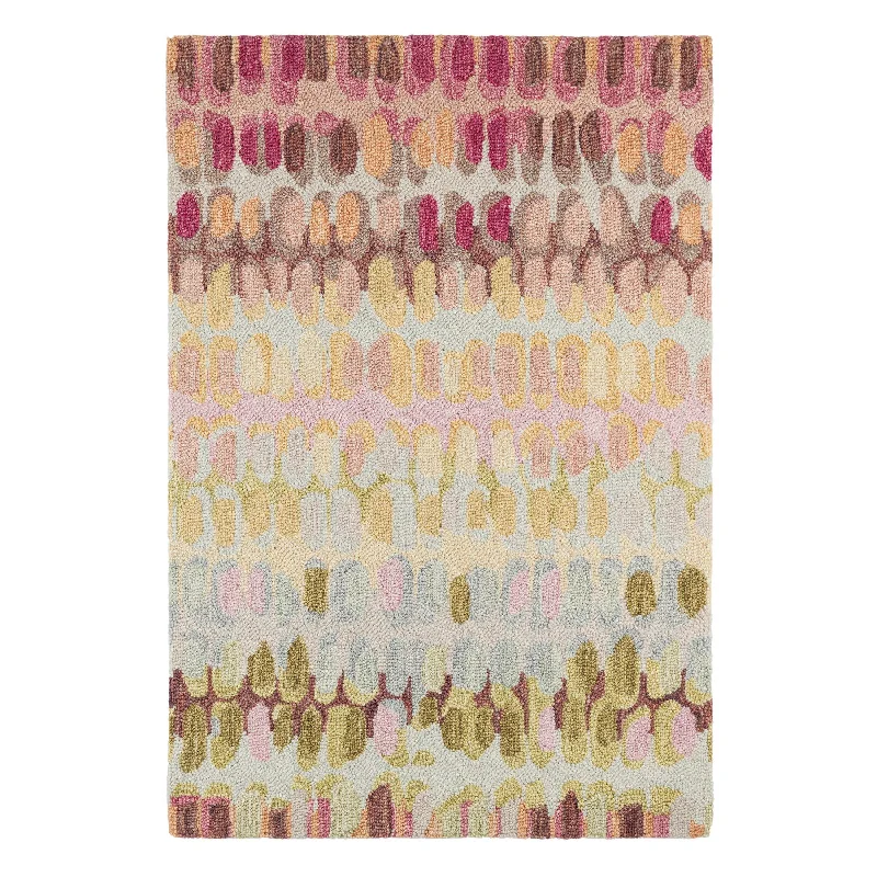 Paint Chip Pastel Hand Micro Hooked Wool Rug