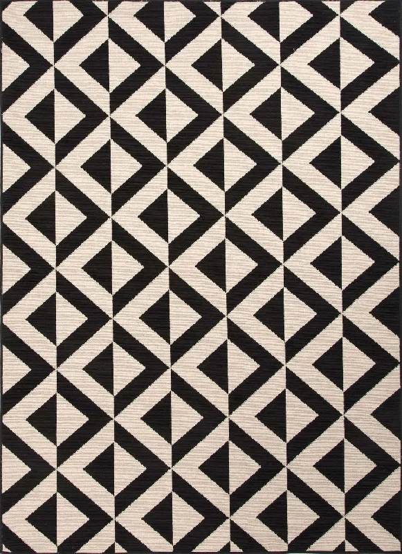 Patio PAO03 Black/Ivory Rug