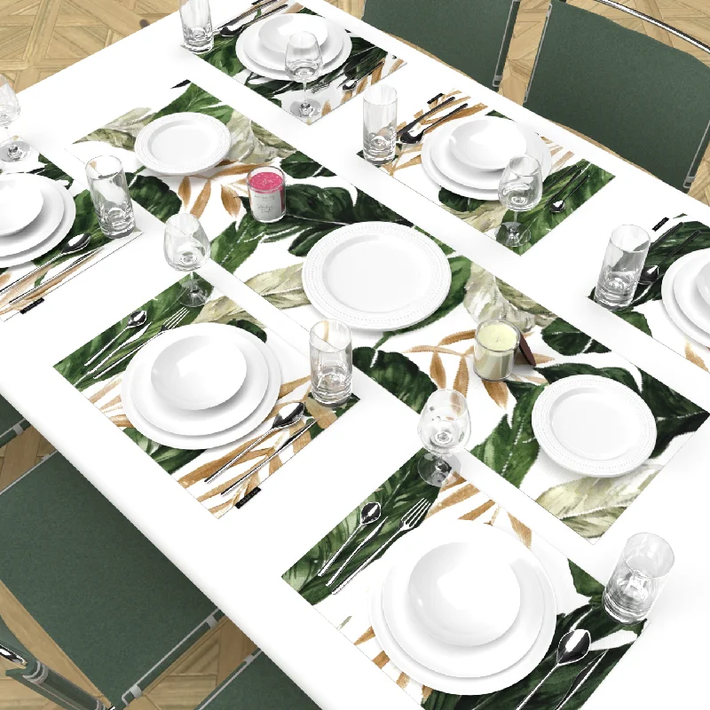 Richy Leaf Placemats & Runner Set