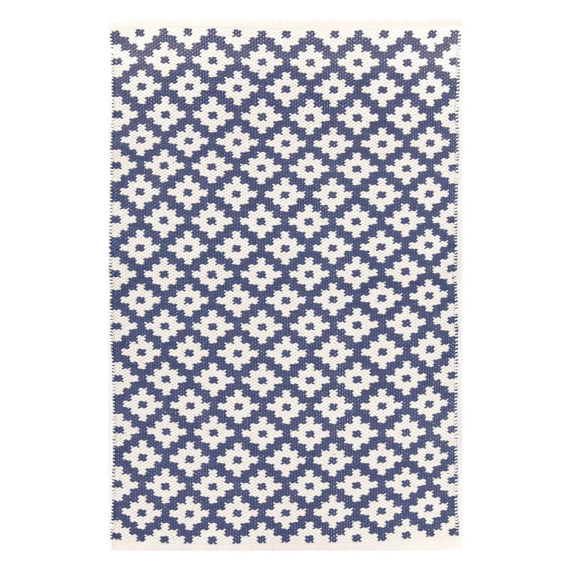 Samode Denim/Ivory Handwoven Indoor/Outdoor Rug