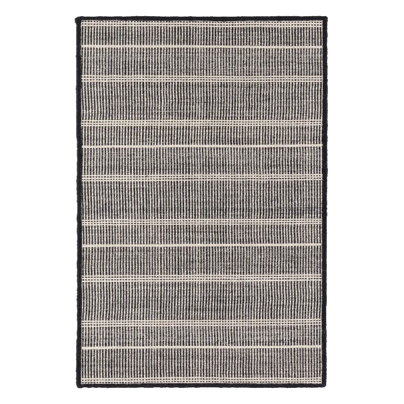 Samson Black Handwoven Indoor/Outdoor Custom Rug