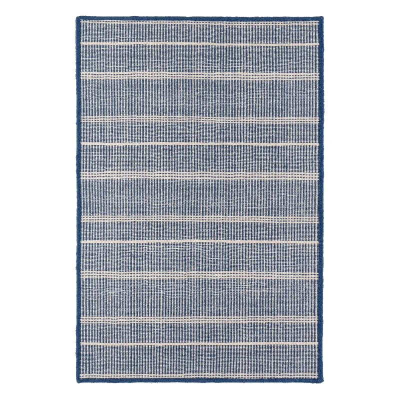 Samson Navy Handwoven Indoor/Outdoor Custom Rug