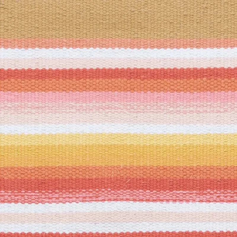 Serape Coral Handwoven Cotton Rug Swatch