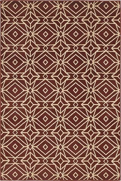 Stratton 5882B Red/Ivory Rug