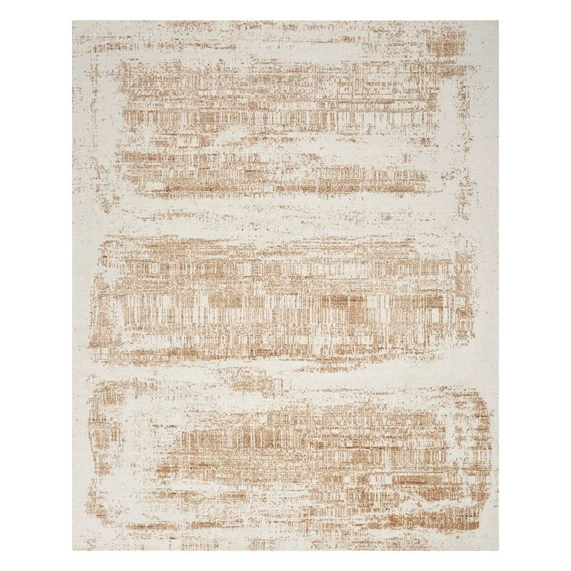 Ivory Gold Contemporary Wool Blend Rug