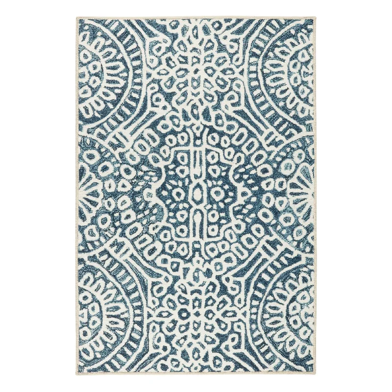 Temple Ink Machine Washable Rug