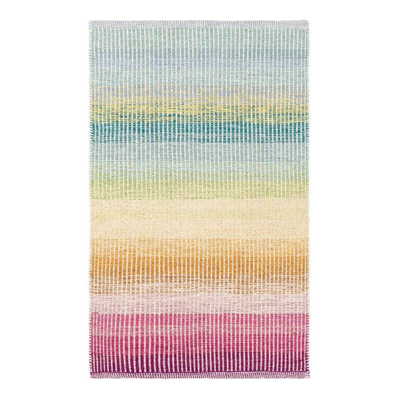 Watercolor Horizon Handwoven Cotton Rug