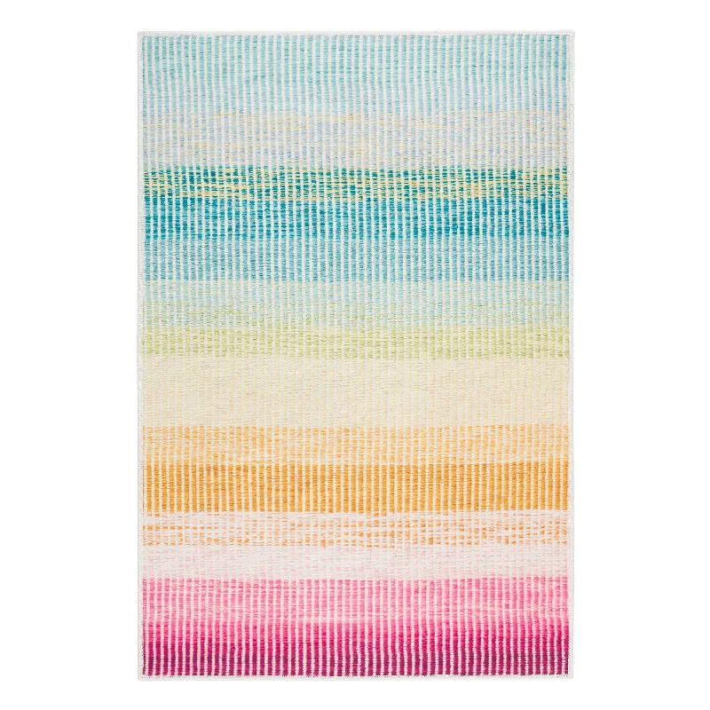 Watercolor Horizon Multi Machine Washable Rug