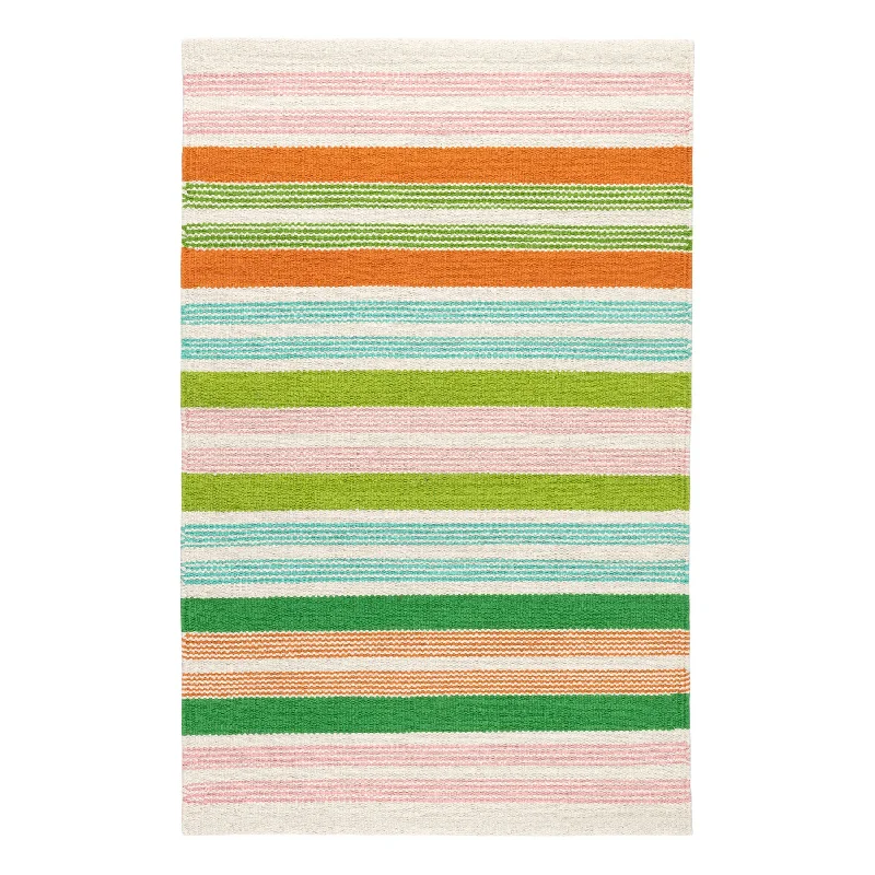 Wavy Stripe Spring Handwoven Cotton Rug