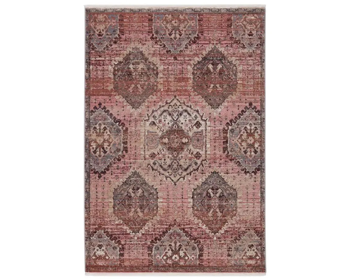 Zefira ZFA04 Pink/Gold Rug