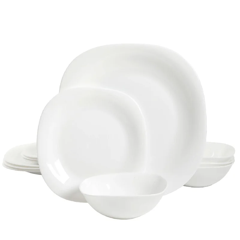 523-6949, GU-Piazza 12pc Opal Glass D/Ware Set-White