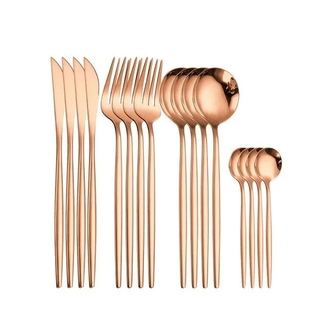 16pcs rose gold