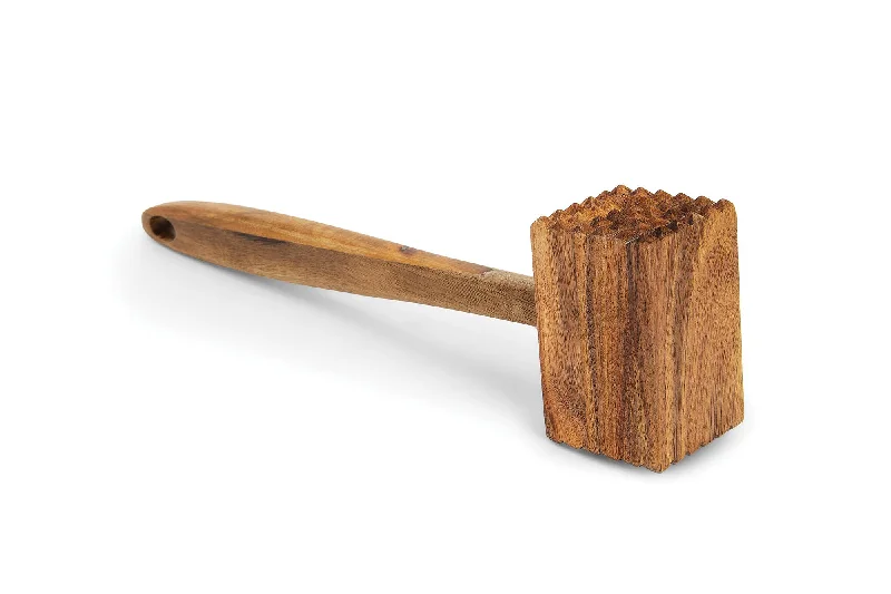 Ironwood Acacia Wood Meat Tenderizer, 11.75" x 3" x 1.75"