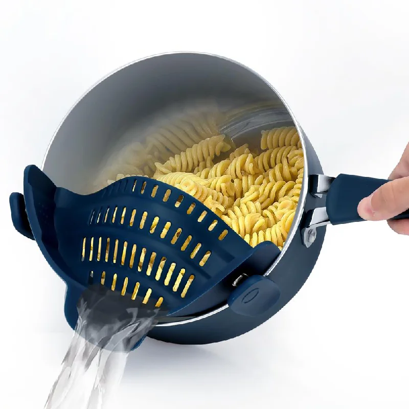 Silicone Clip-On Strainer - Hands-Free Heat Resistant Drainer, Works With Models: Nccw14Sblu & Nccw20Sblu