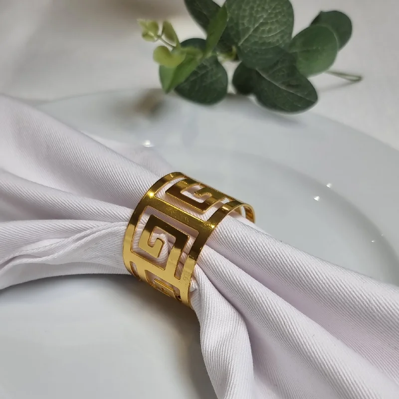 Set of 4 Gold Napkin Rings