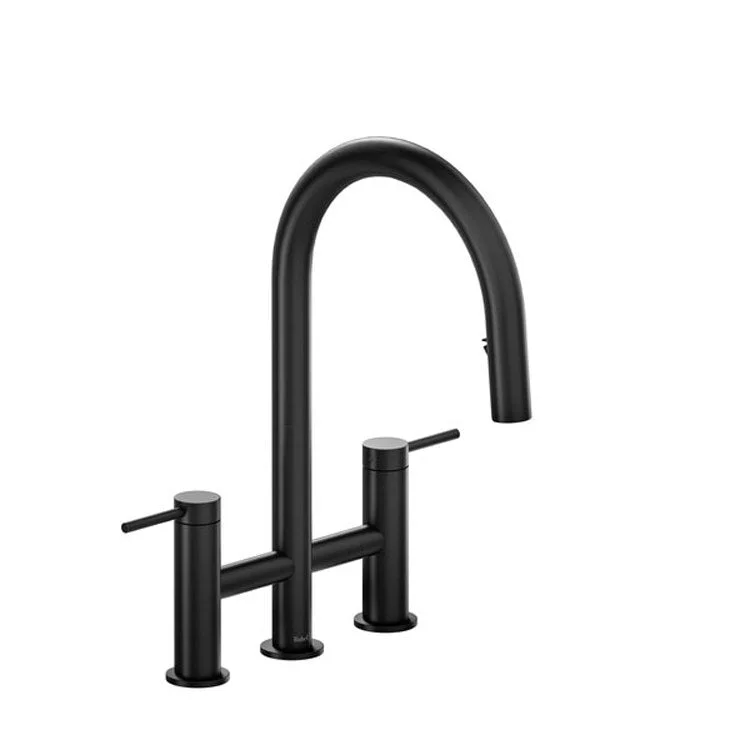 Kitchen Faucet Azure with Spray 2-Jet 2 Lever Black 1.5 Gallons per Minute