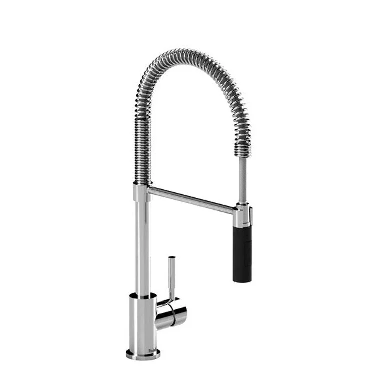 Kitchen Faucet Bistro with Spray 1 Lever Chrome/Black 2.2 Gallons per Minute