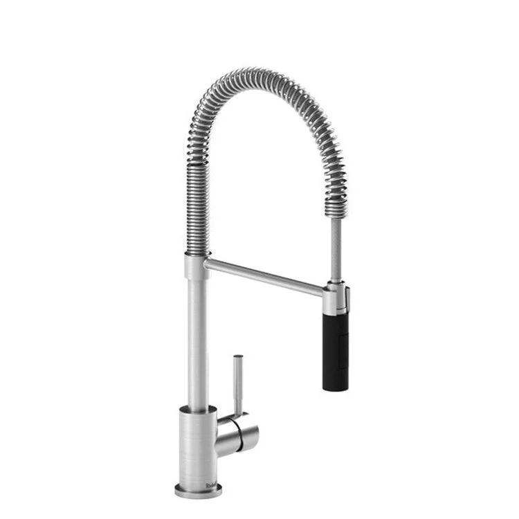 Kitchen Faucet Bistro with Spray 1 Lever Stainless Steel/Black 2.2 Gallons per Minute