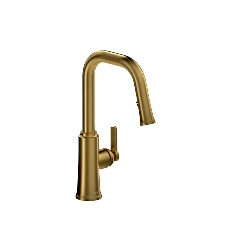 Kitchen Faucet Trattoria 1 Lever Brushed Gold 1.5 Gallons per Minute U-Spout