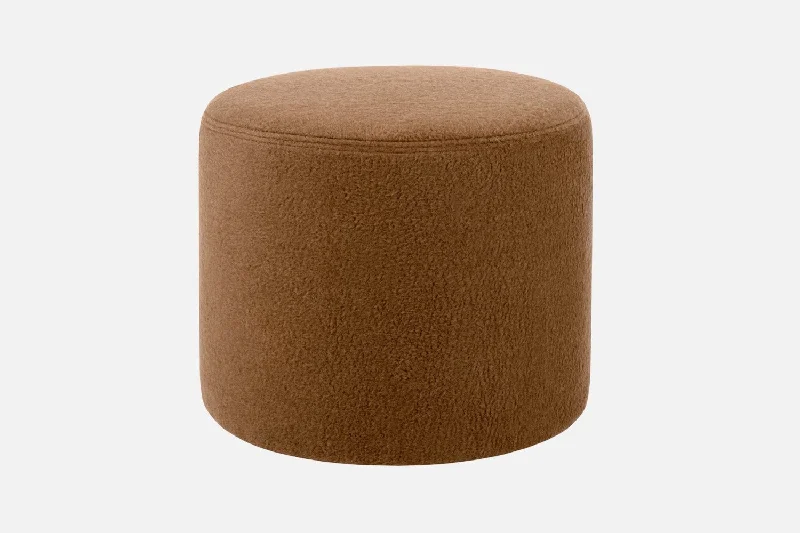 Bon Brown Round Pouf