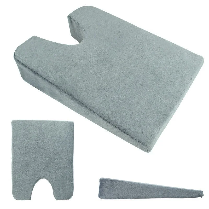 Memory Foam Triangle Cushion U-shaped Hollow Gray