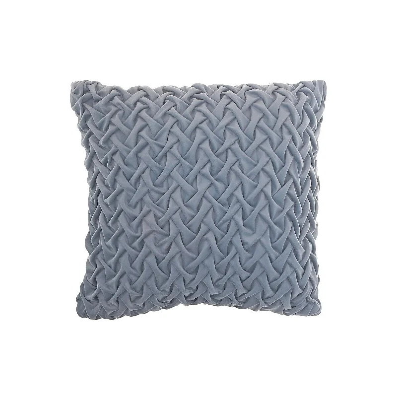 Monica Briaded Cushion Blue Grey 18 X 18 - Set of 2