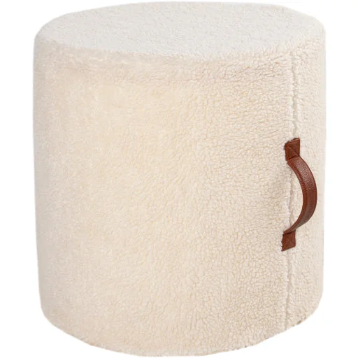 Shepherd Cream Tall Pouf