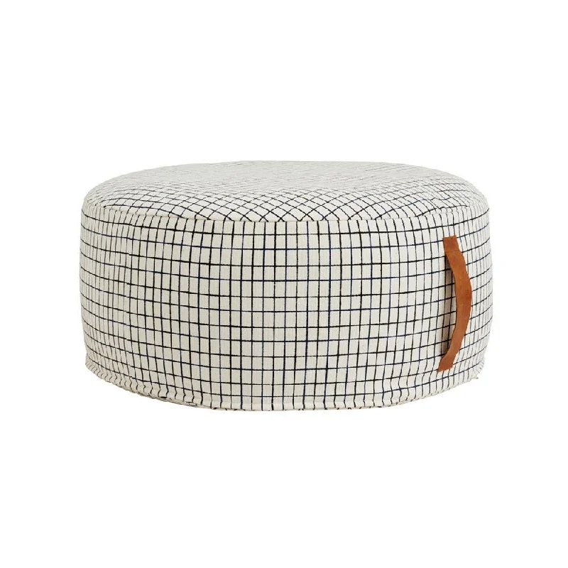 Round Sit On Me Pouf in Offwhite