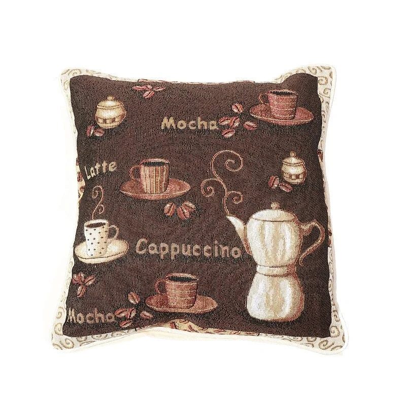 Tapestry Cushion (Coffee Drinks) (18 X 18) - Set of 2