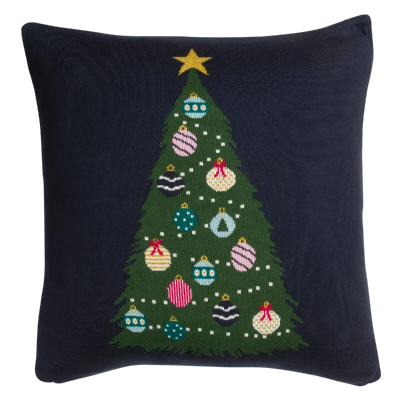 Christmas Trees Knitted Cushion