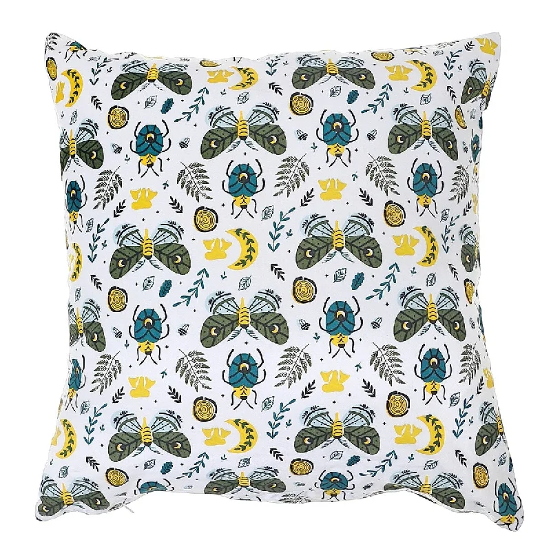 Cotton Cushion Butterfly & Beetle 18 X 18 - Set of 2