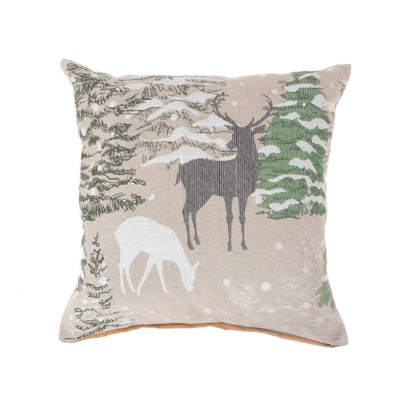 Cushion (Double Reindeer) (18 X 18) - Set of 2