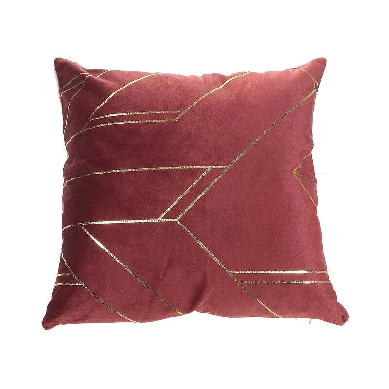 Gold Vectors Cushion With Side Zipper - Set Of 2