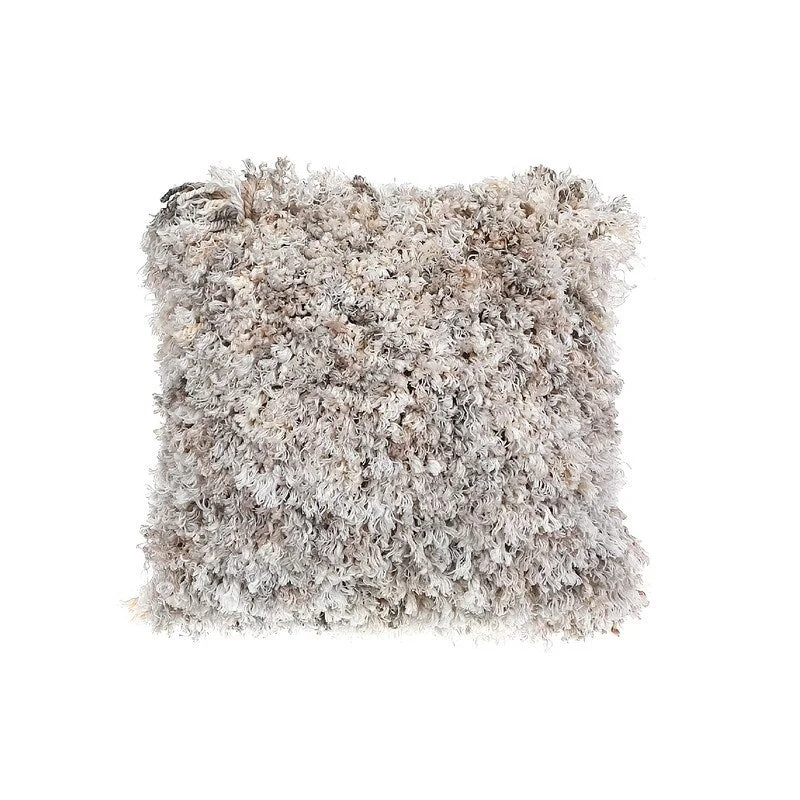 Shaggy Cushion (Beige) - Set of 2