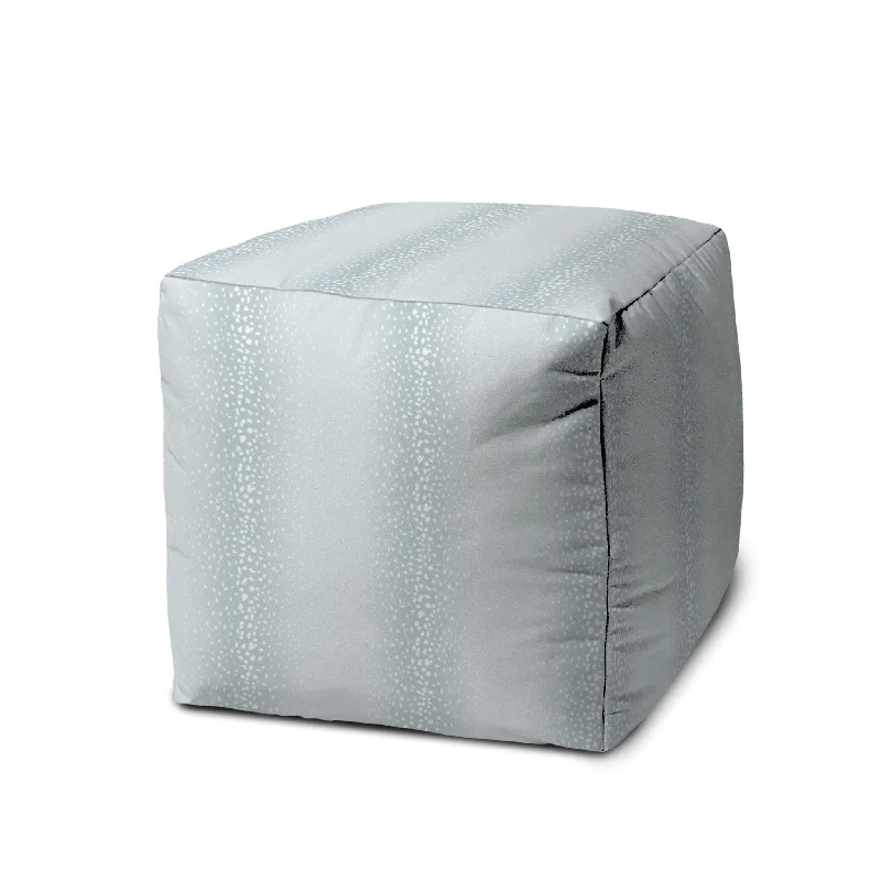 Cube Indoor Outdoor Pouf Cover - Blue