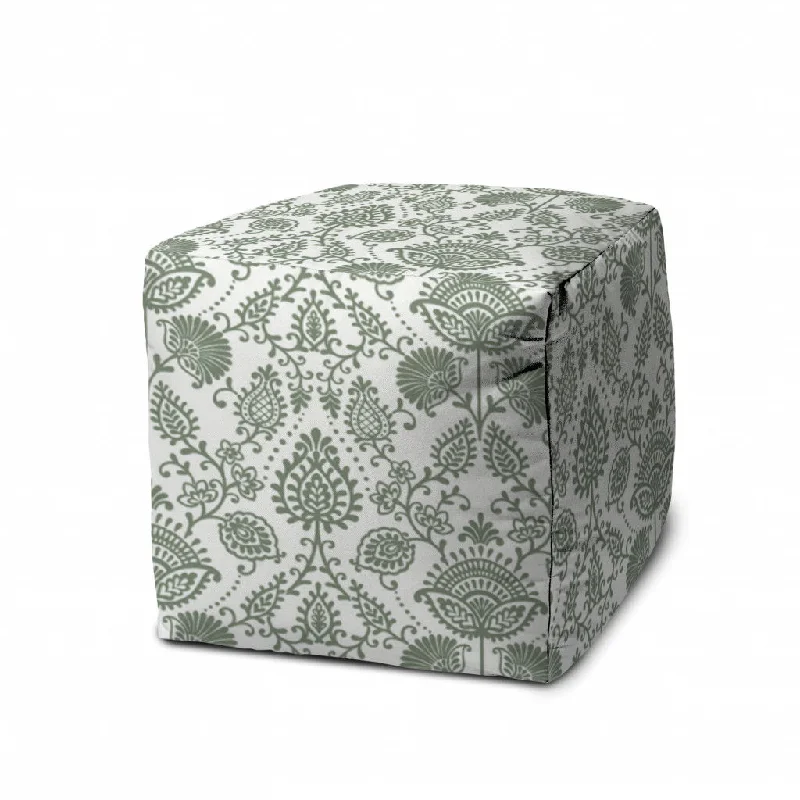 Cube Indoor / Outdoor Pouf Cover - Green