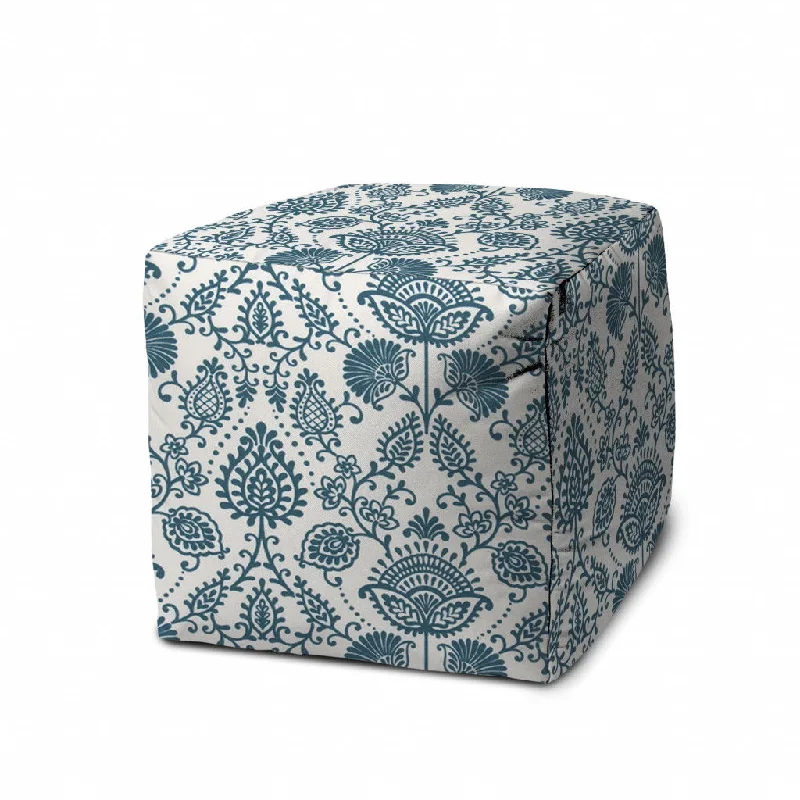 Cube Indoor / Outdoor Pouf Cover - Turquoise