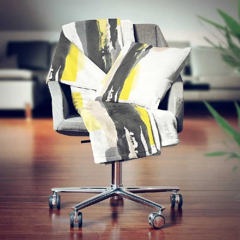 Designart' Glam Yellow II' Modern & Contemporary Throw Blanket - 71x59