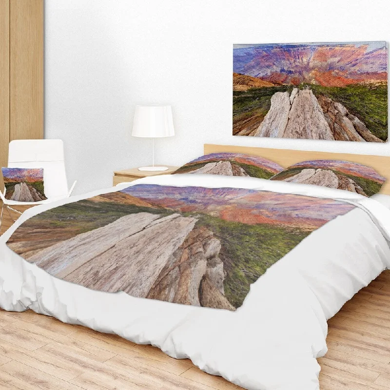 Designart 'Grand Canyon View from Above' Modern Seascape Throw Blanket