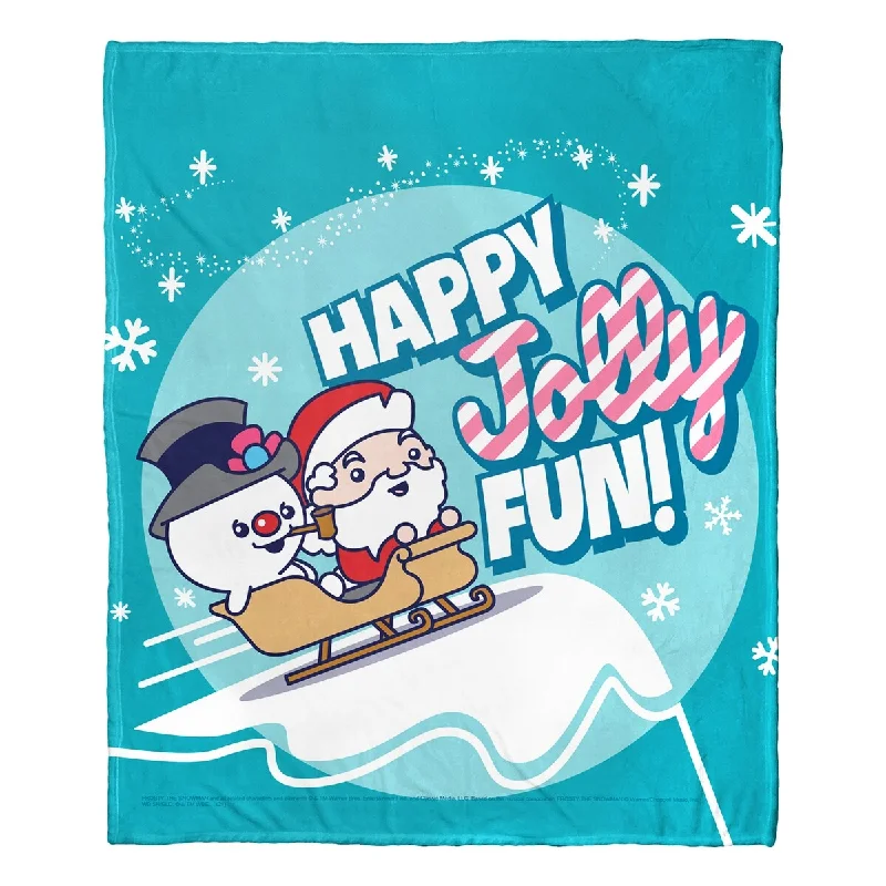 Warner Brothers Frosty the Snowman Jolly Fun Silk Touch Throw Blanket