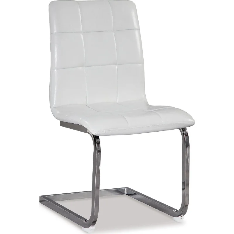 Madanere Side Chair - White/Chrome - (D275-02)