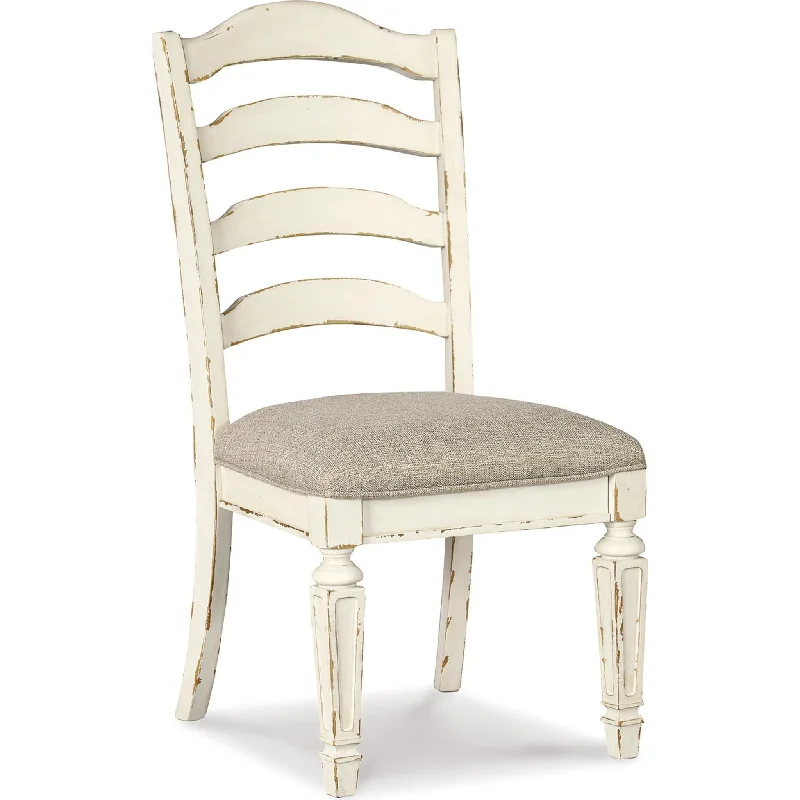 Realyn Side Chair - Chipped White - (D743-01)