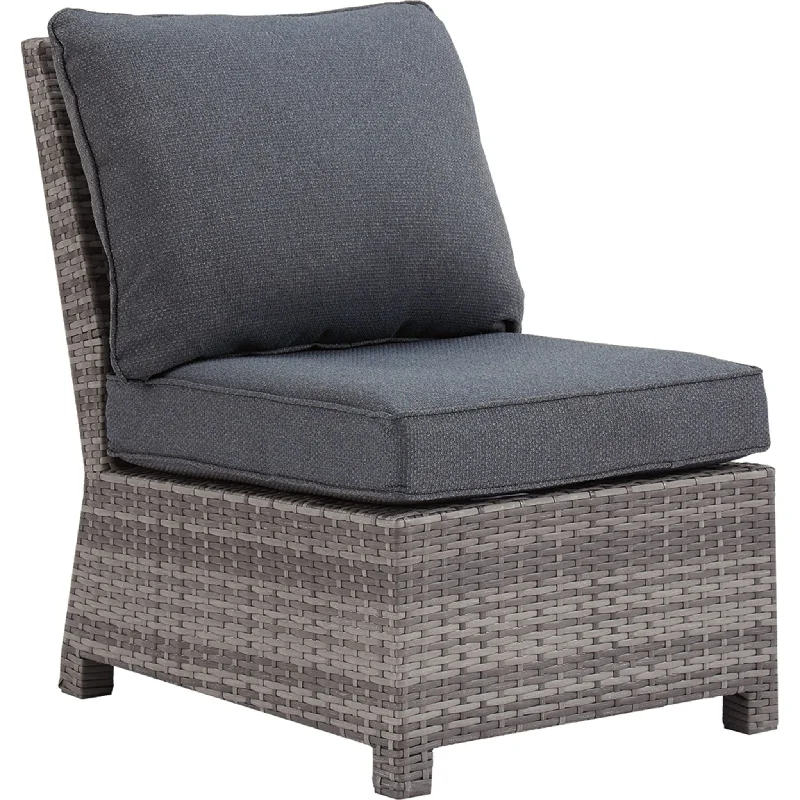 Outdoor Salem Beach Armless Chair Gray