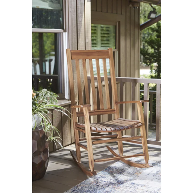 Outdoor Teagan Rocking Chair Natural